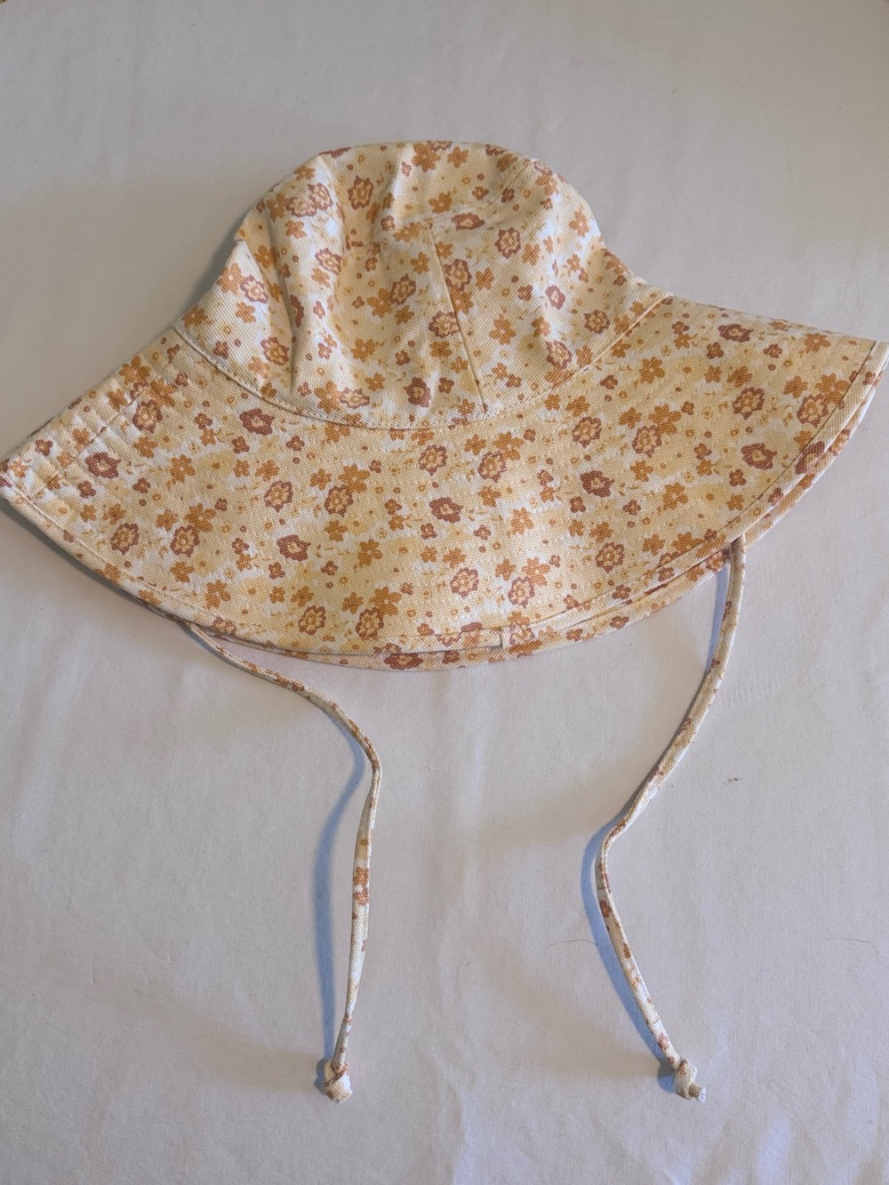 NWT Lack of Color Floral Yellow Bucket Hat Size Small